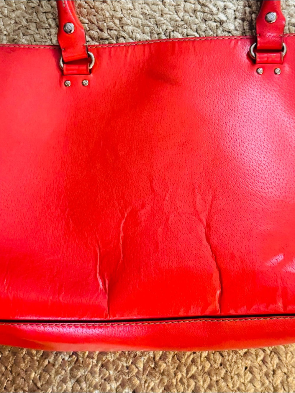 kate spade Red Leather Satchel SEE CALLOUTS - Picture 6 of 8